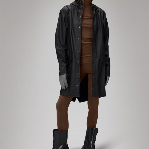 RAINS Long Jacket In Black - Picture 9 of 9